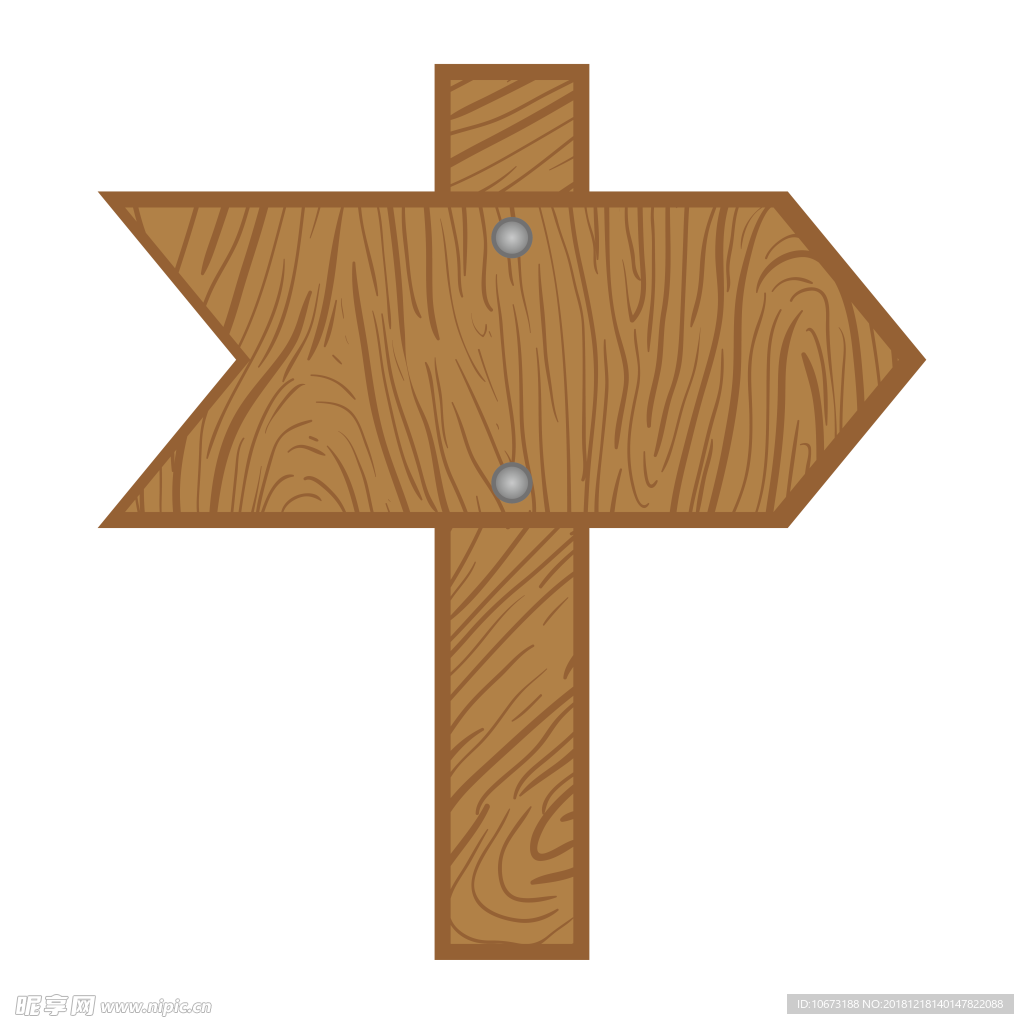 木指示牌图片