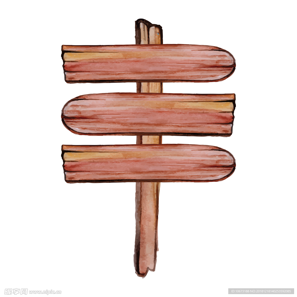 木指示牌图片