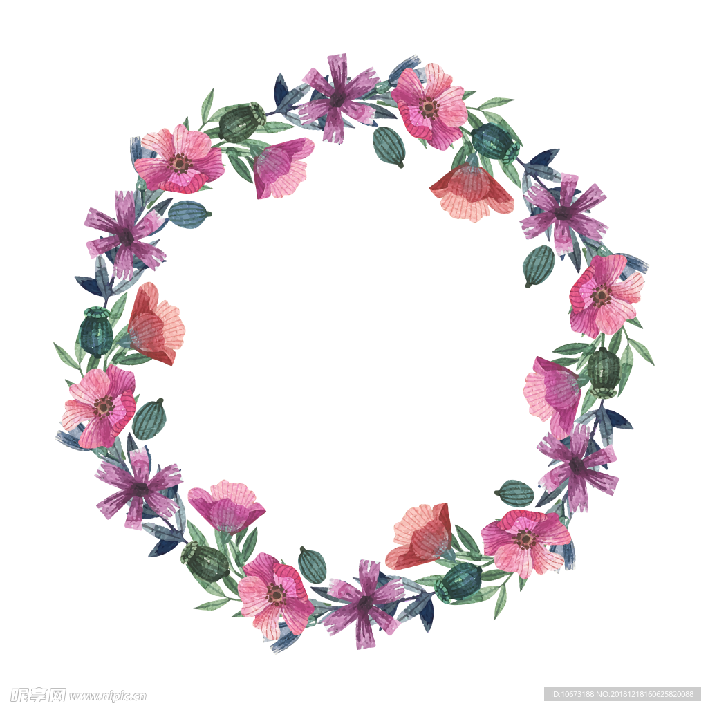 卡通花环图片