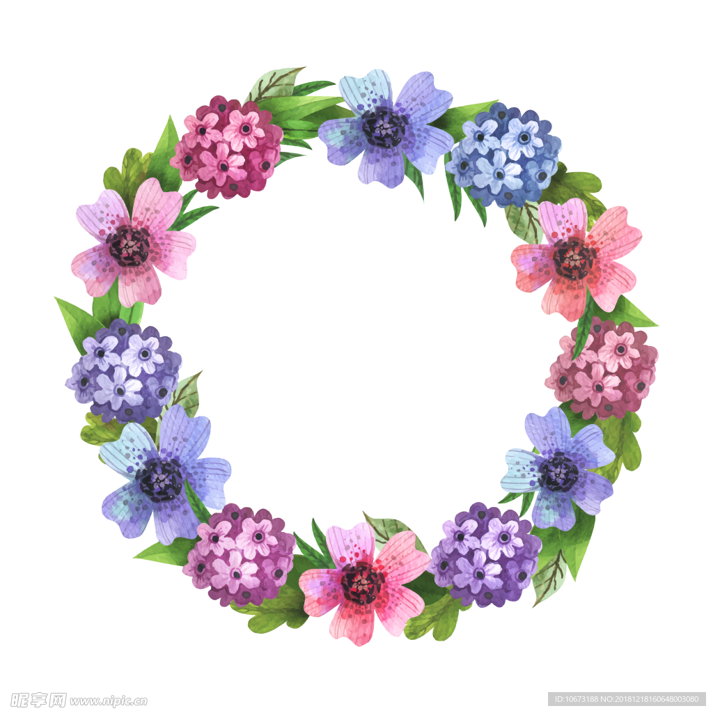 卡通花环图片