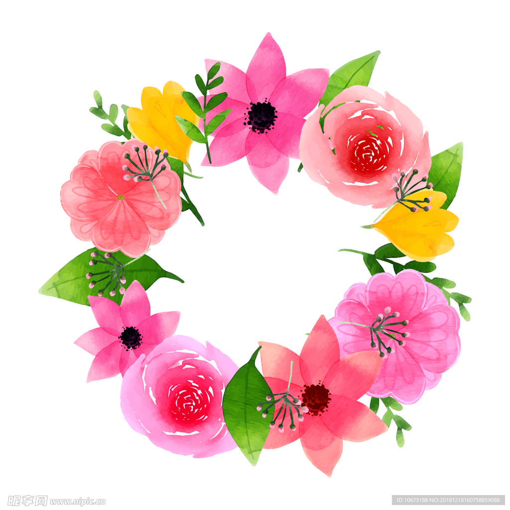 卡通花环图片