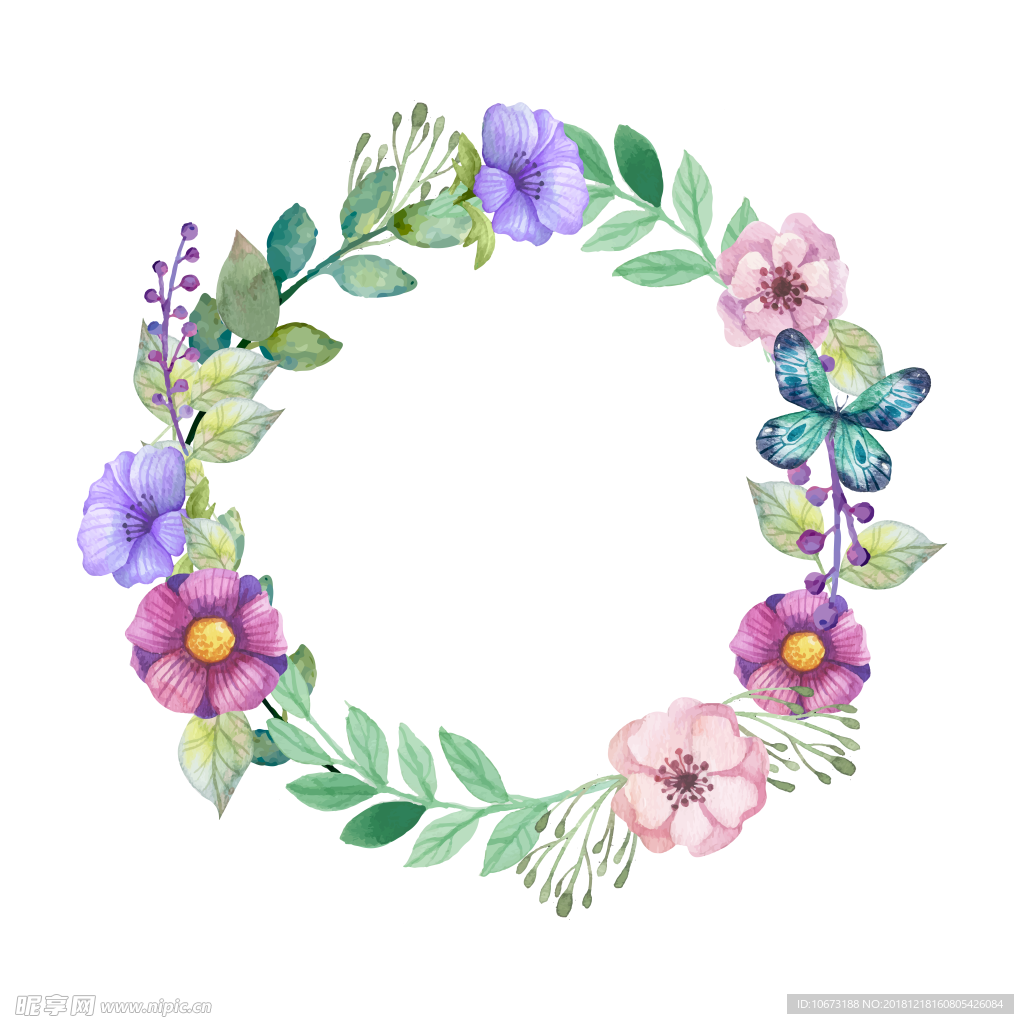 卡通花环图片