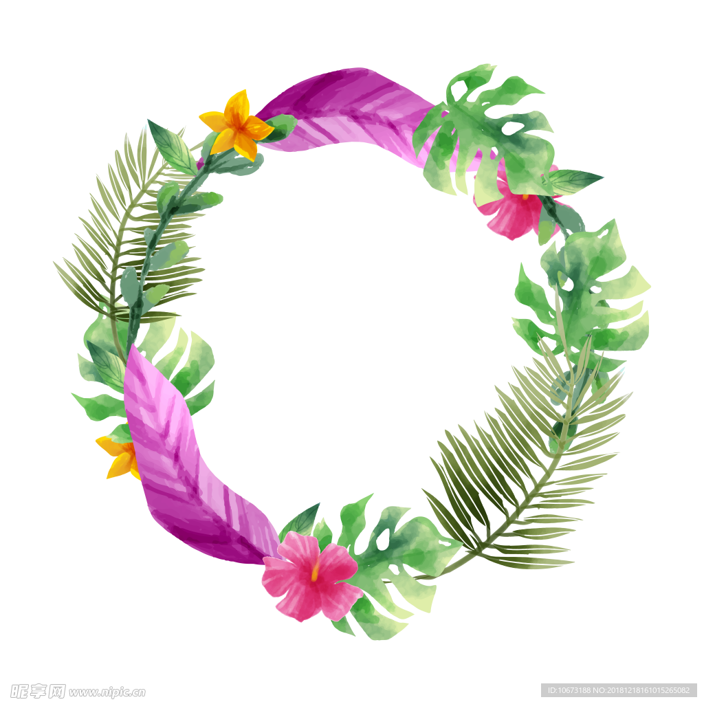 卡通花环图片