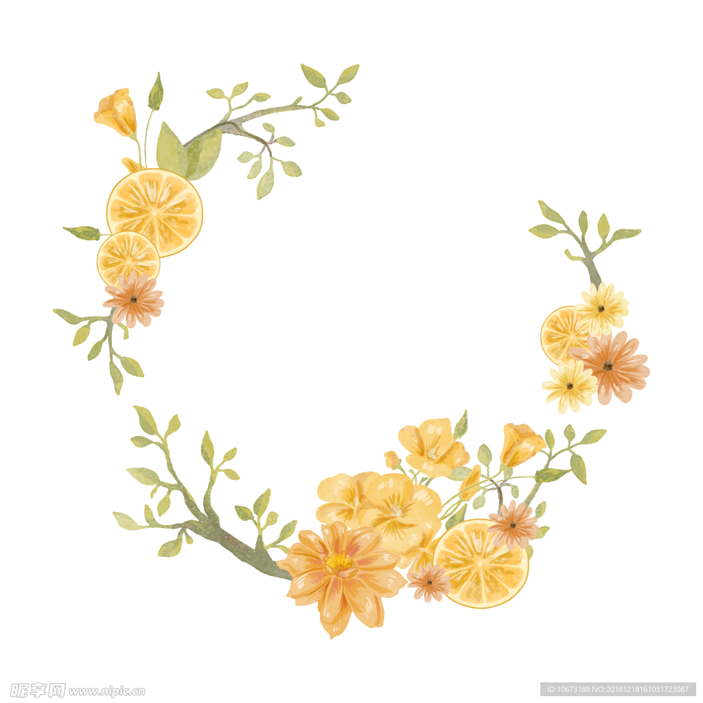 卡通花环图片