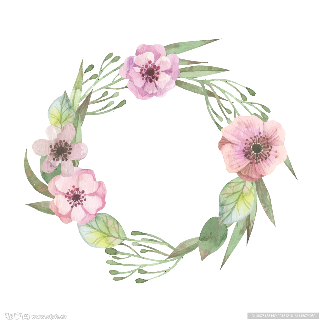 卡通花环图片