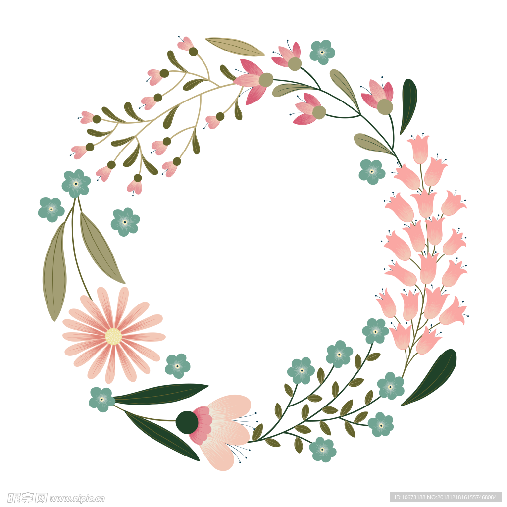 卡通花环图片