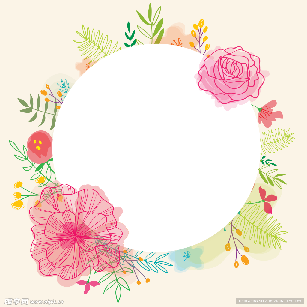 卡通花环图片