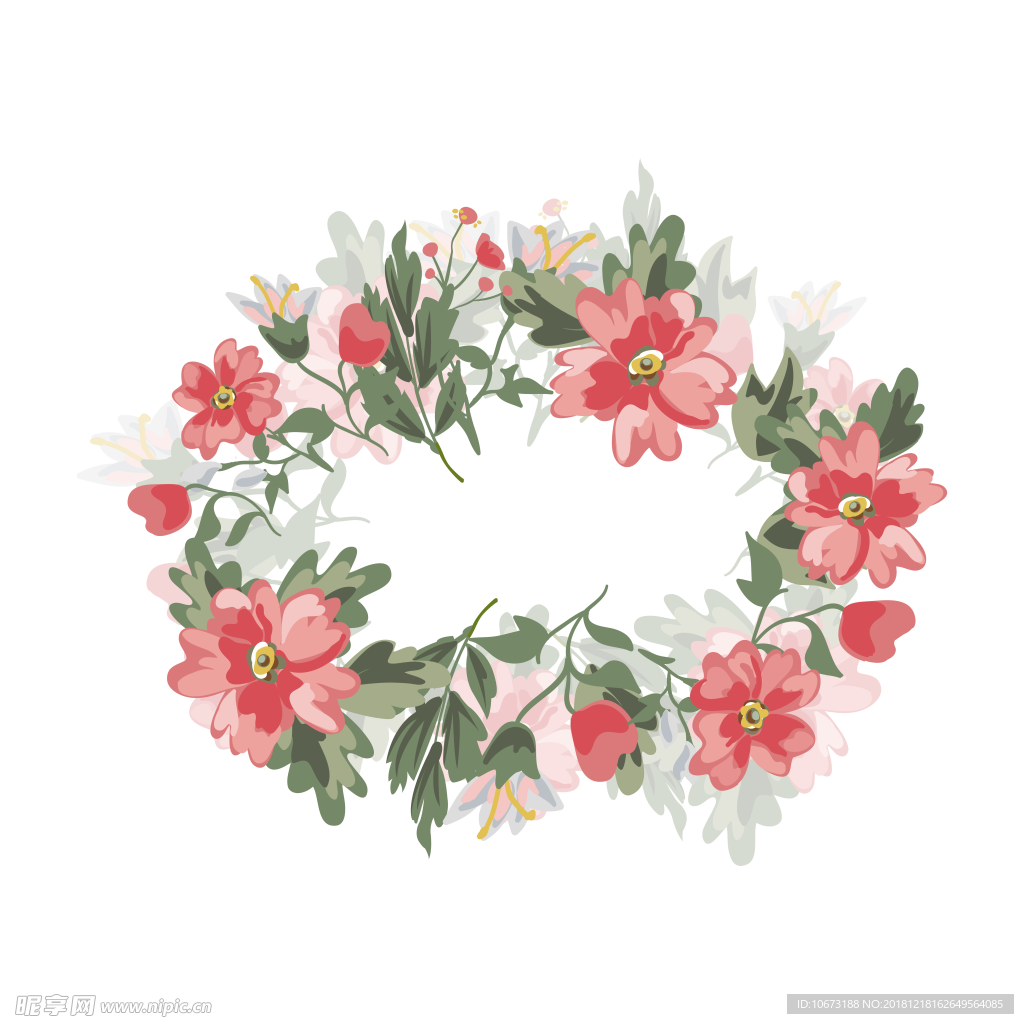 卡通花环图片