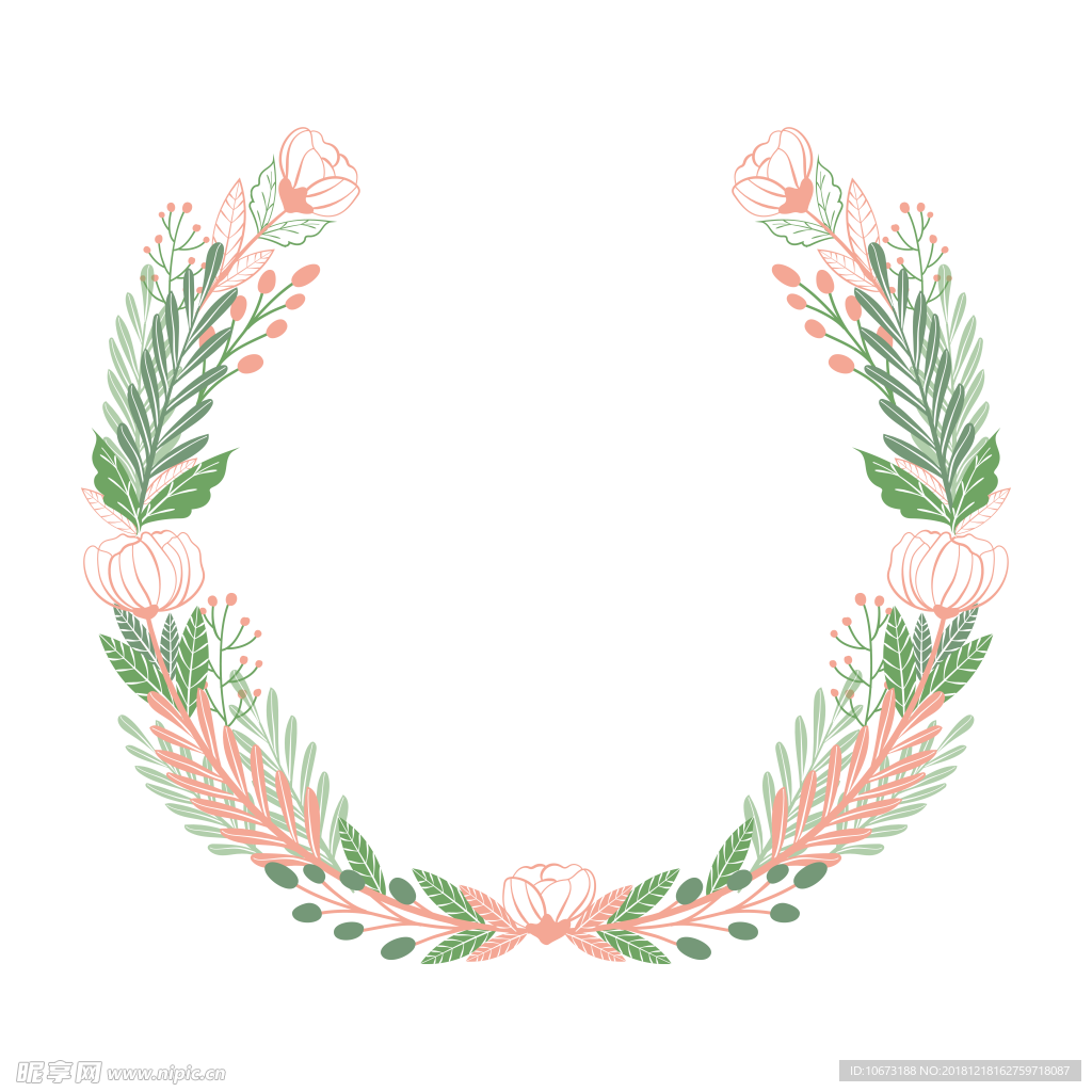 卡通花环图片
