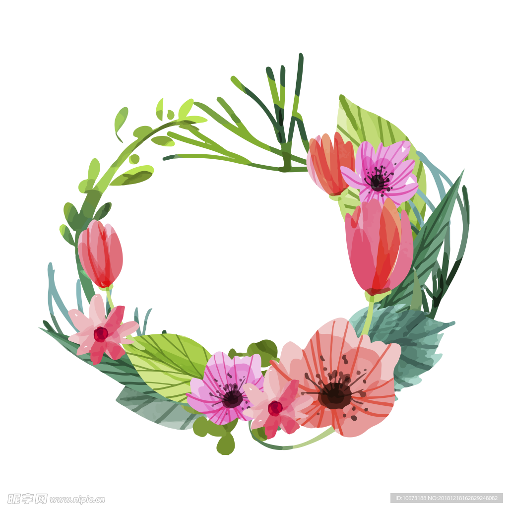卡通花环图片