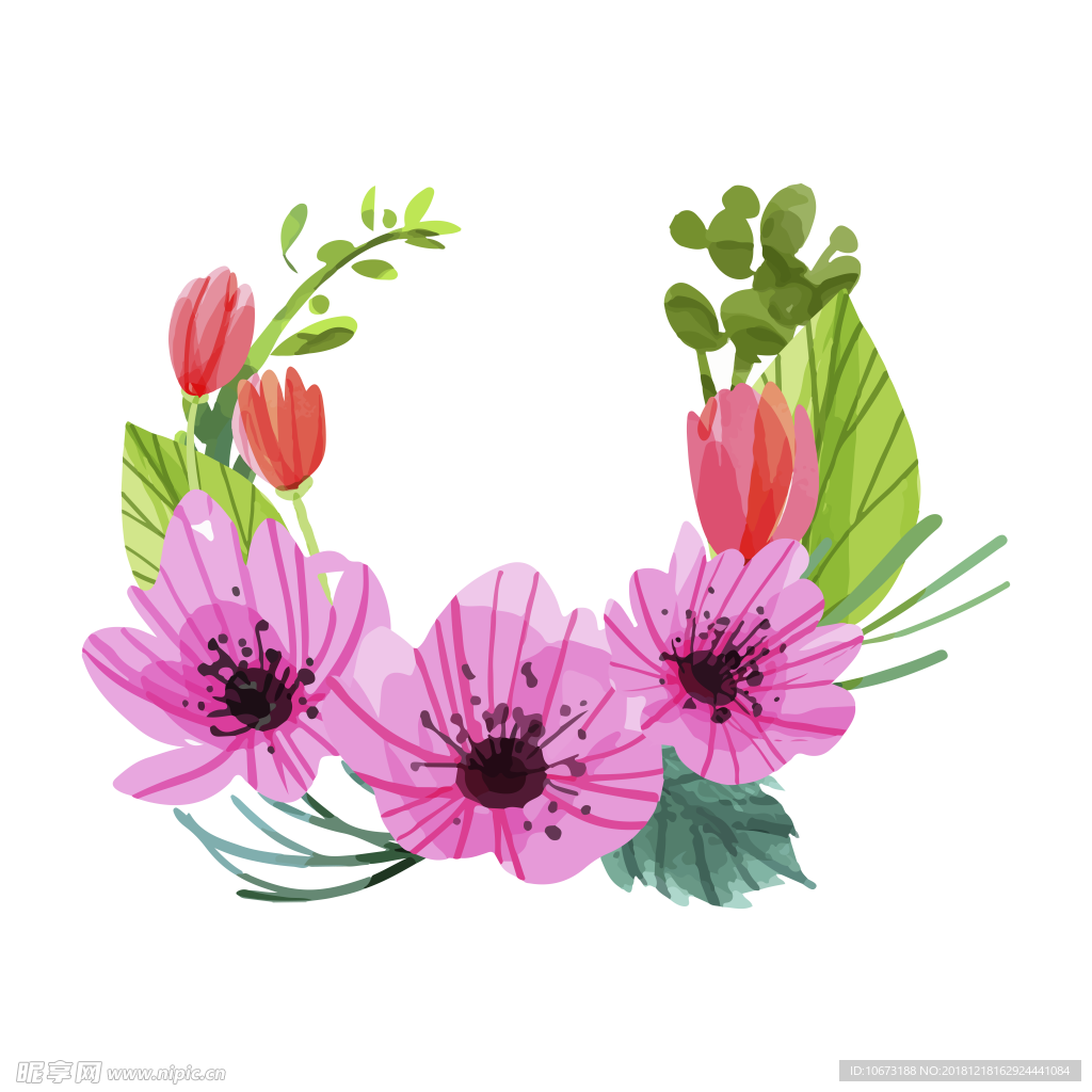 卡通花环图片