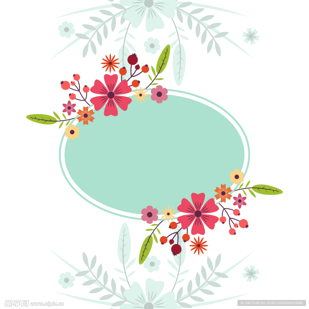 卡通花环图片