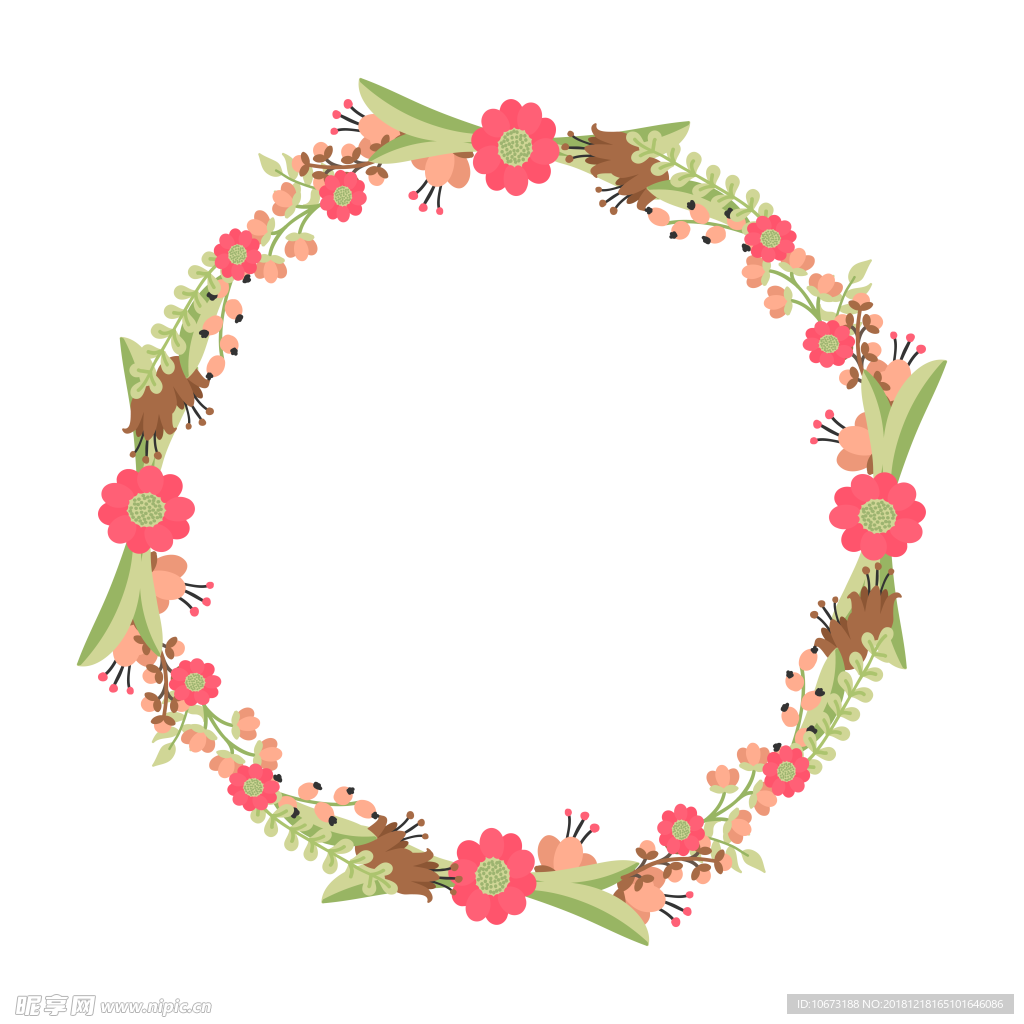 卡通花环图片