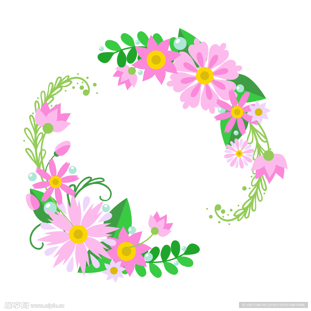 卡通花环图片