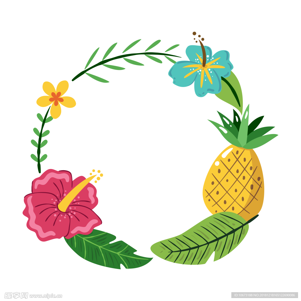 卡通花环图片