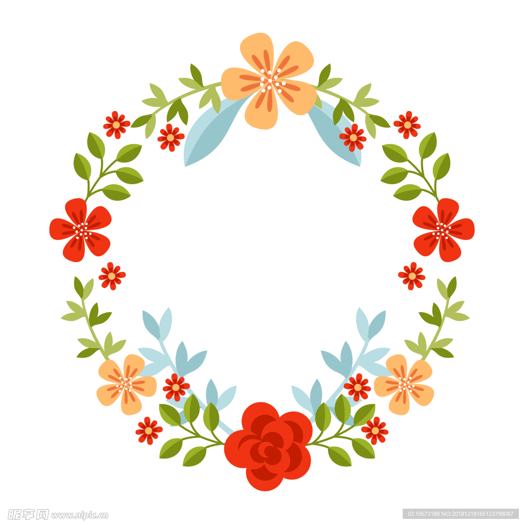 卡通花环图片