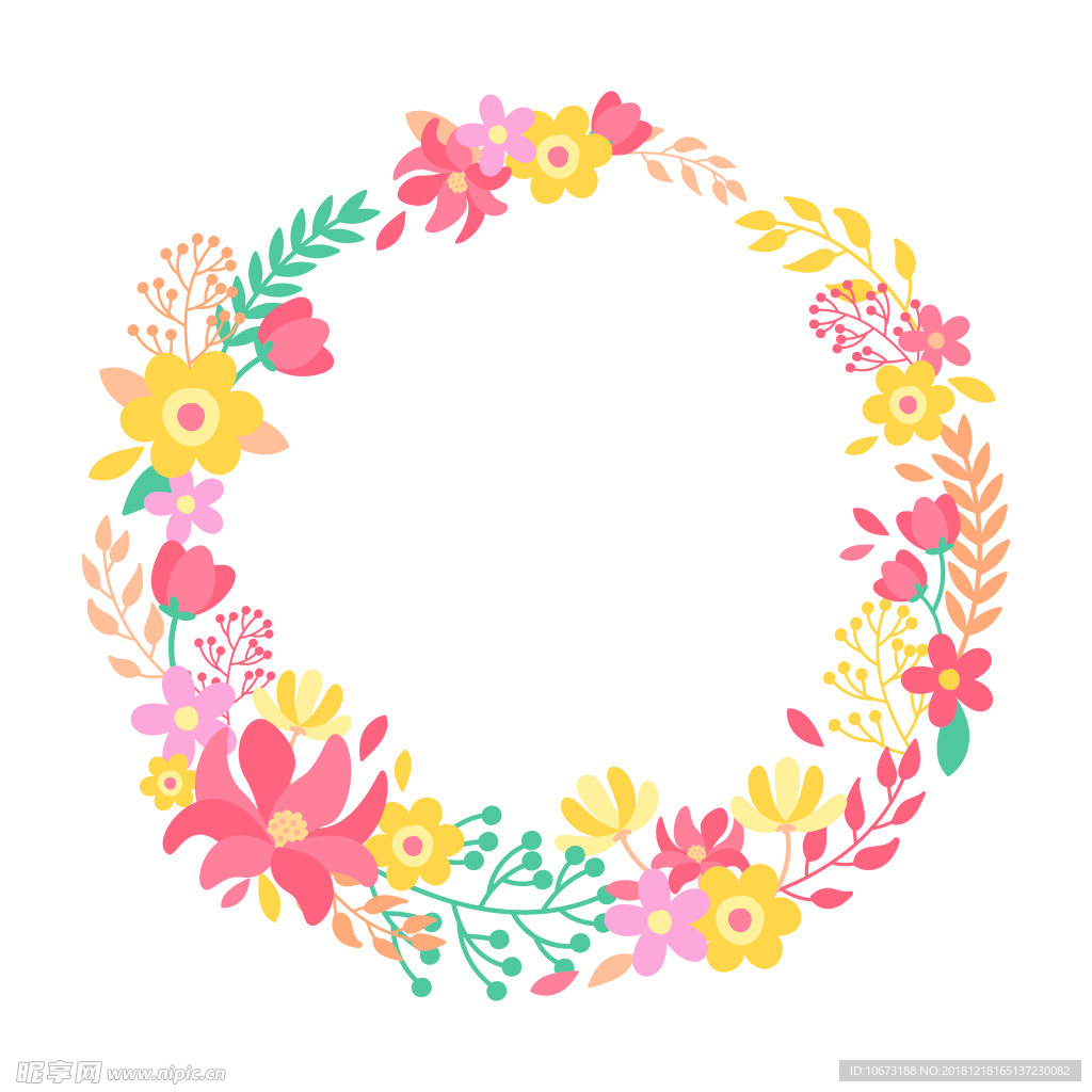 卡通花环图片