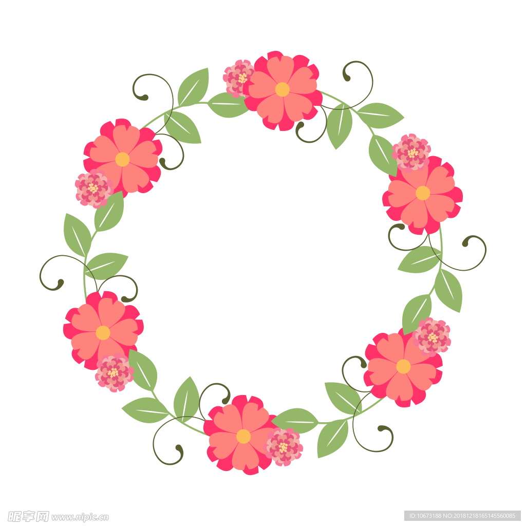 卡通花环图片