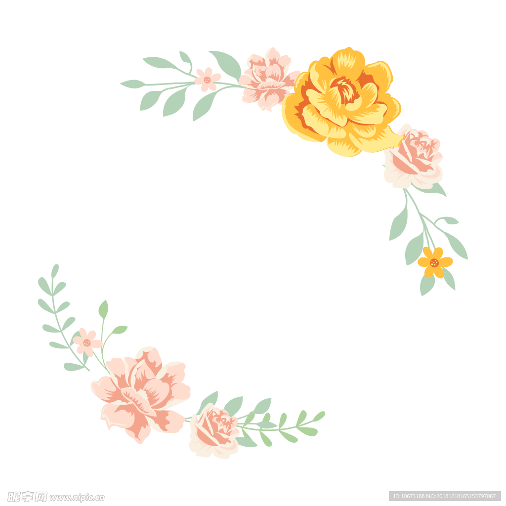 卡通花环图片