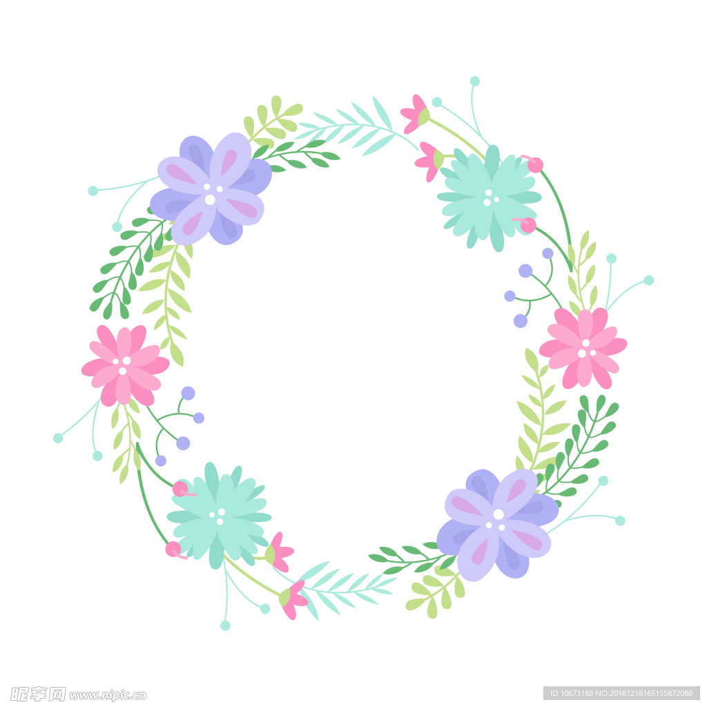 卡通花环图片