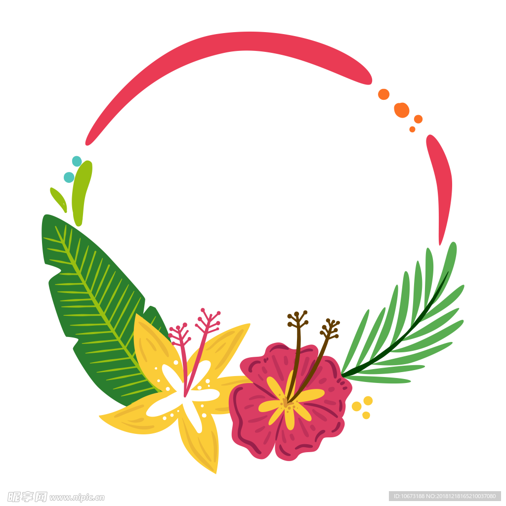 卡通花环图片