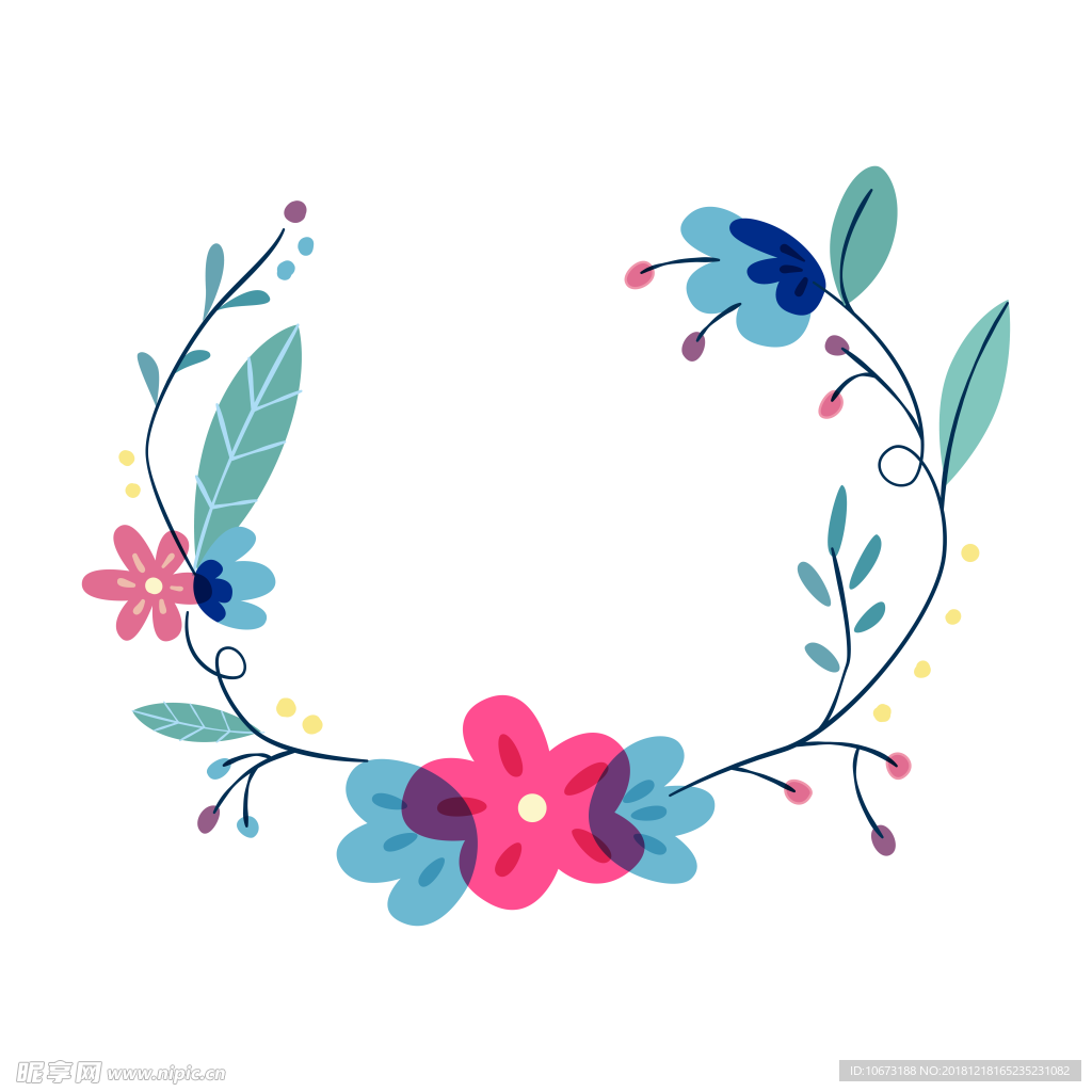 卡通花环图片