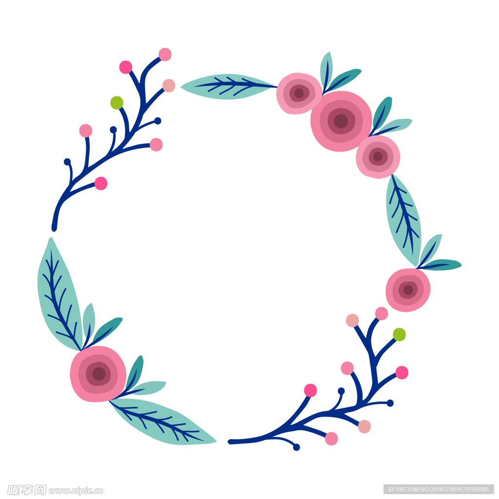 卡通花环图片