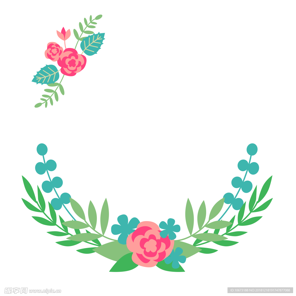 卡通花环图片