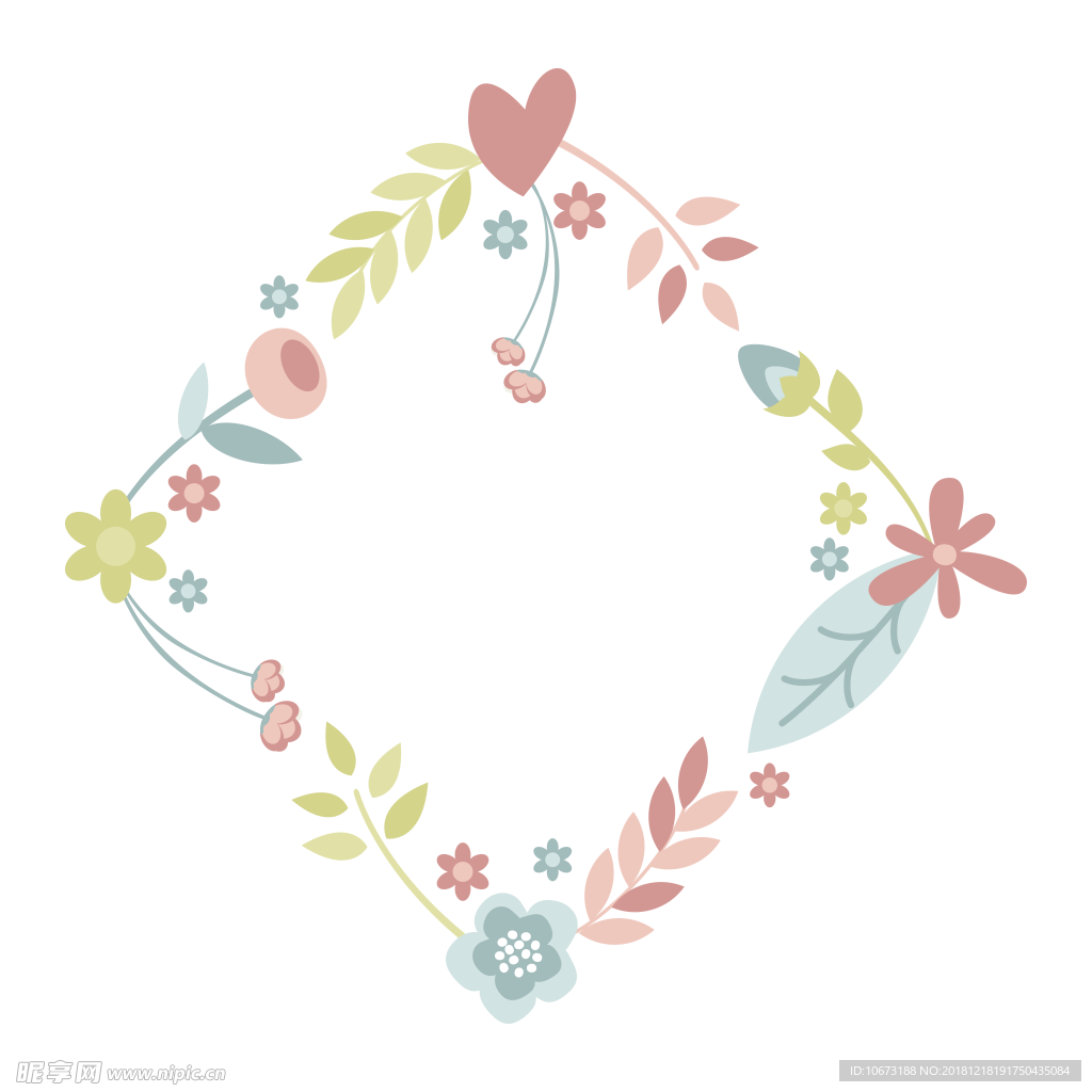 卡通花环图片