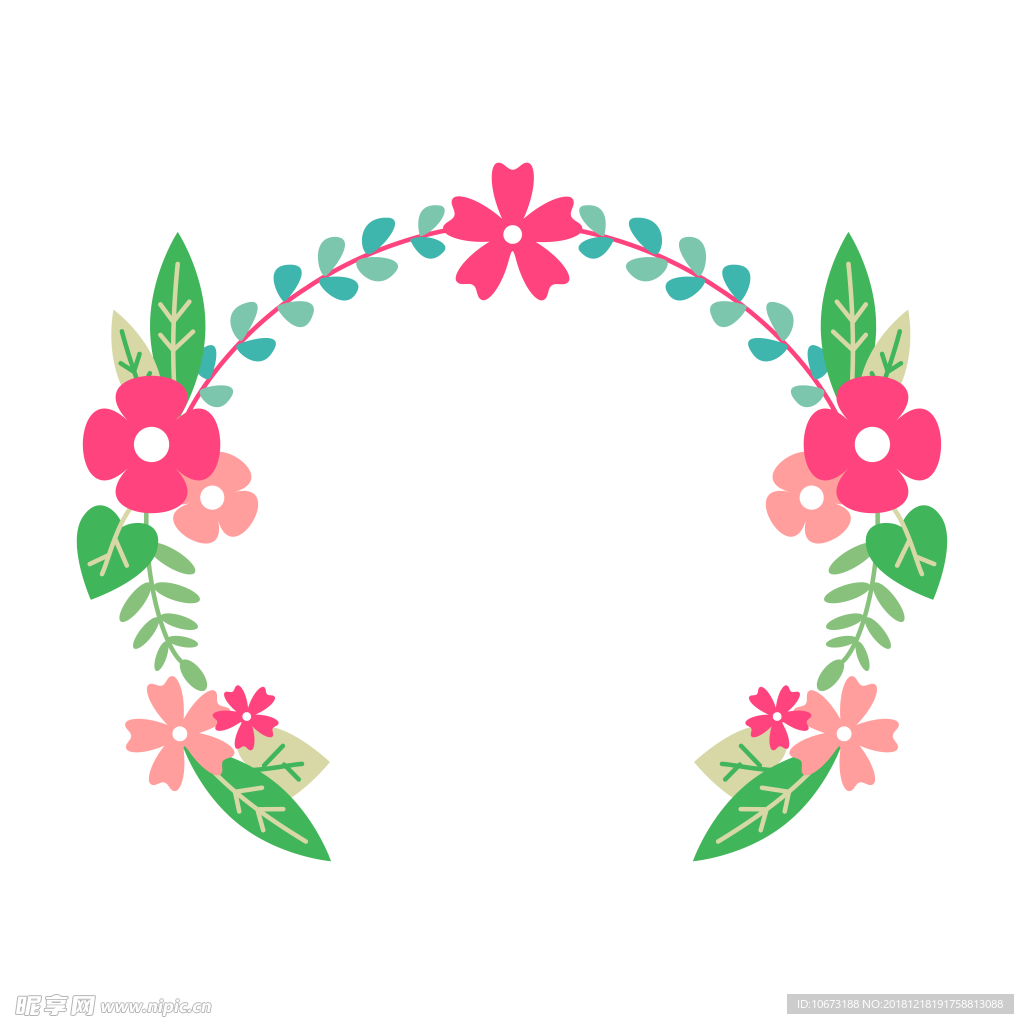 卡通花环图片