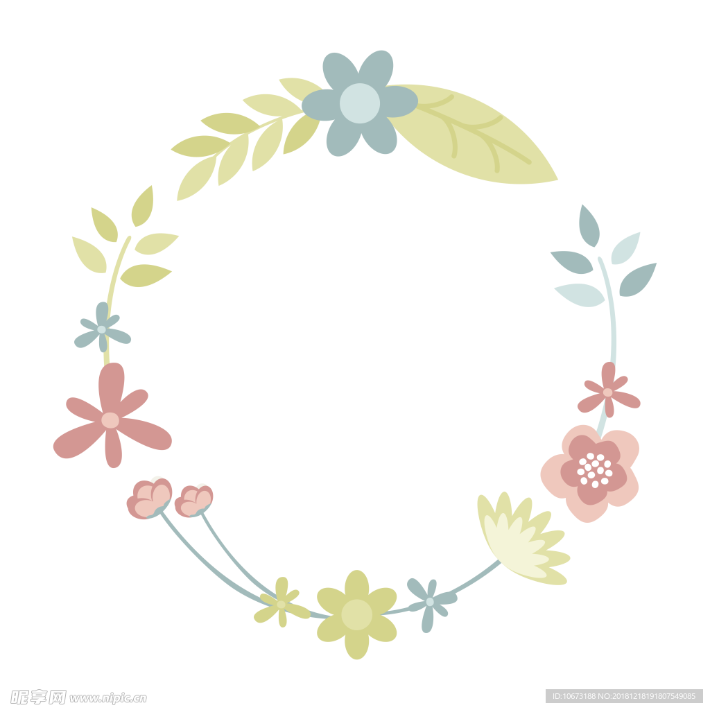 卡通花环图片
