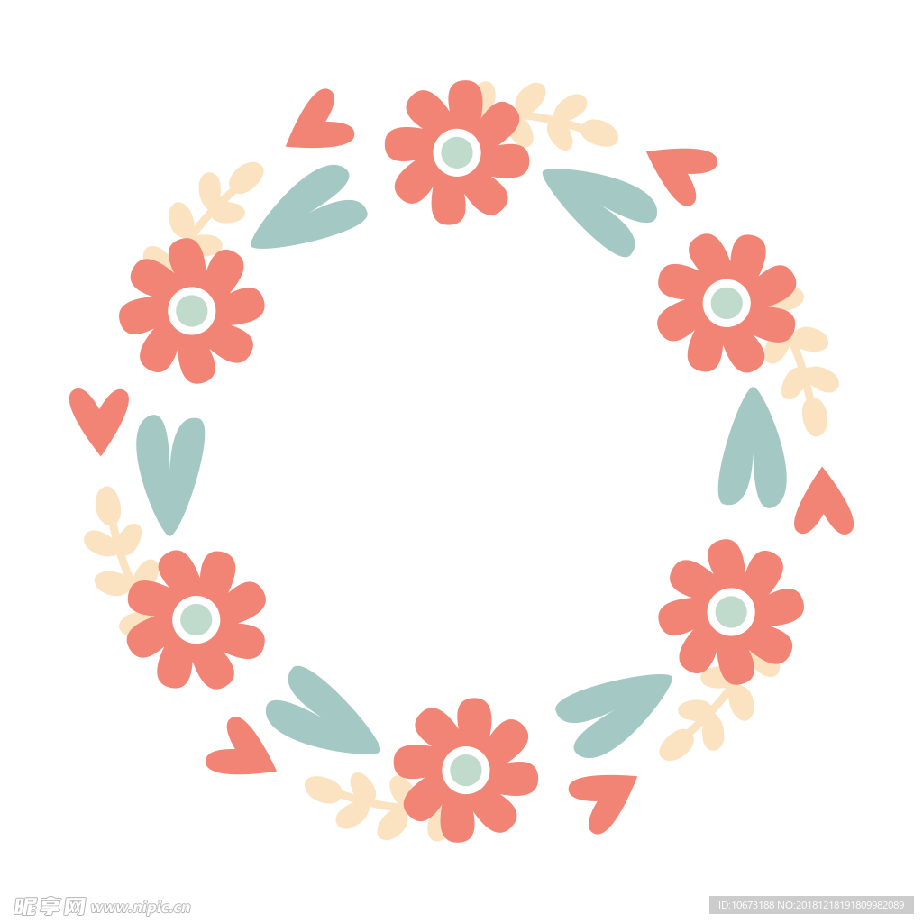 卡通花环图片