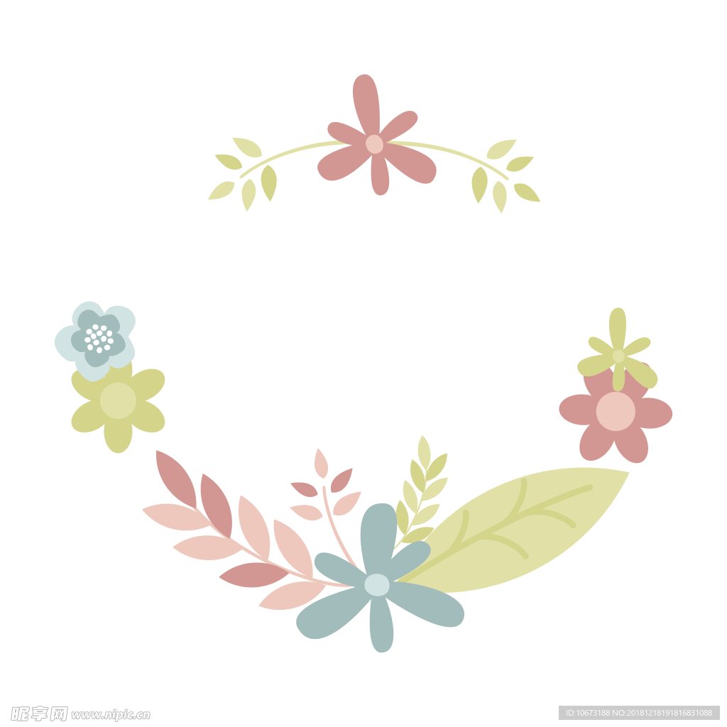 卡通花环图片