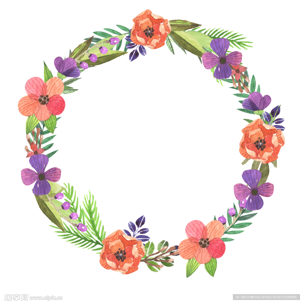 卡通花环图片