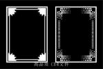 中式镂空花型 底纹边框 雕刻花
