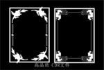 中式镂空花型 底纹边框 雕刻花