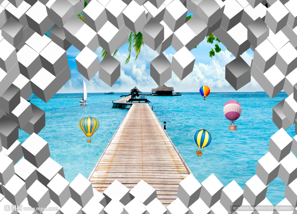 3D立体画背景墙