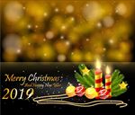 2019新年圣诞明信片素材