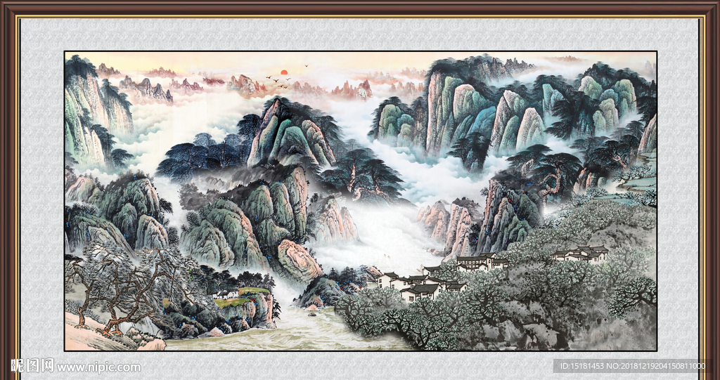 巨幅山水画