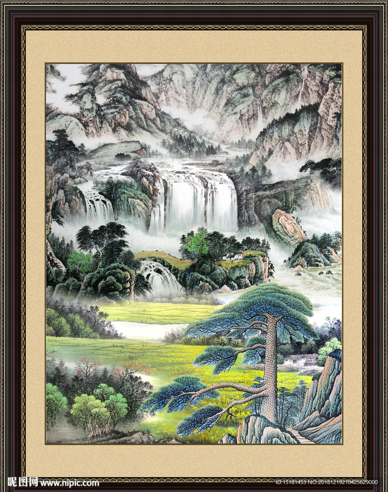 山水国画 巨幅山水