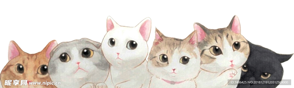 卖萌的猫咪儿童装饰画