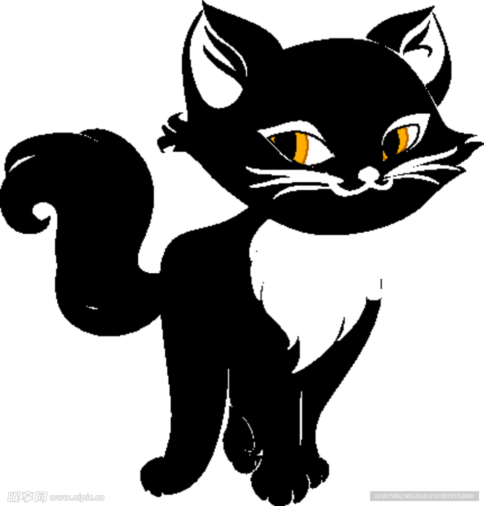 黑猫 动物 矢量 EPS 可爱