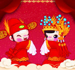 婚庆邀请函迎宾海报结婚背景素材