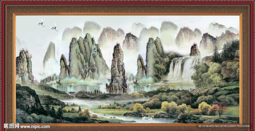 巨幅山水画