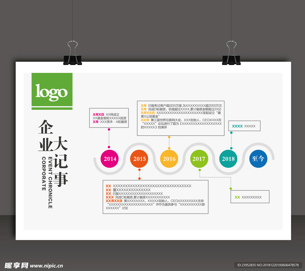 企业发展历程背景墙