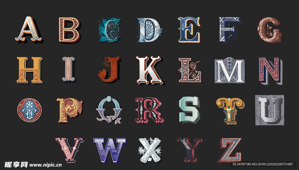 复古字母