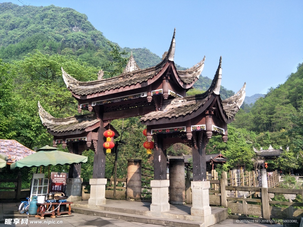 牌坊寺院 牌坊 景区