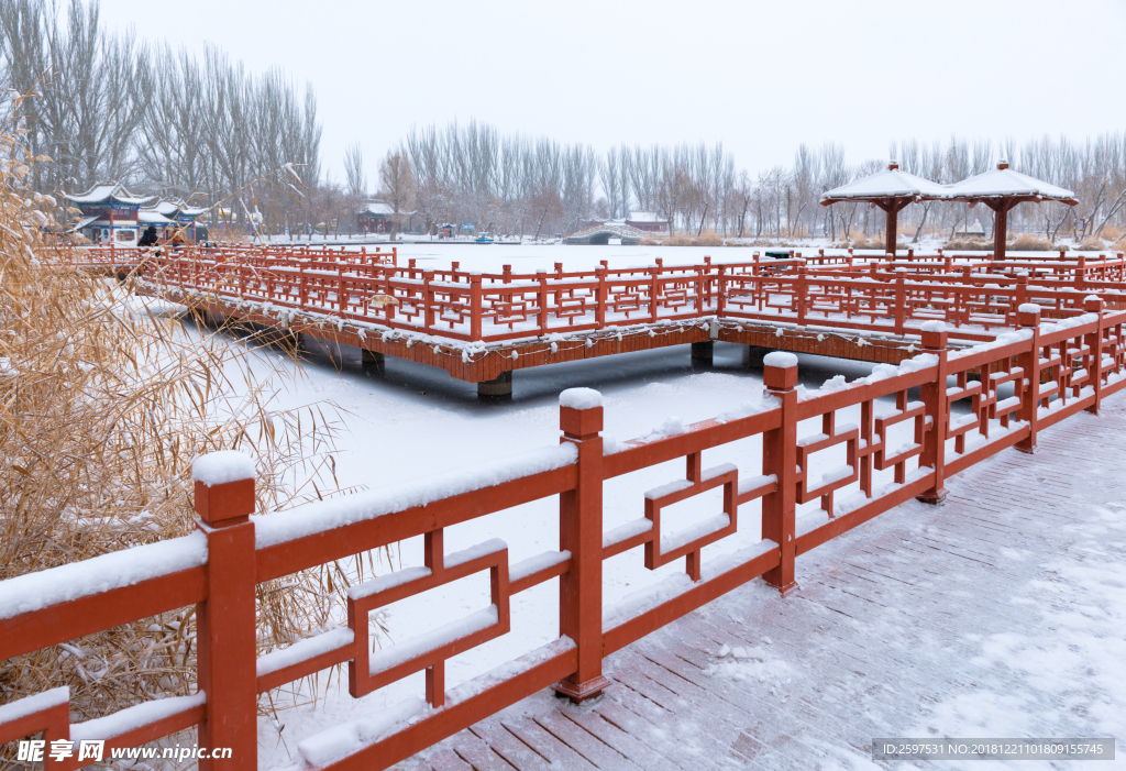 酒泉公园雪景