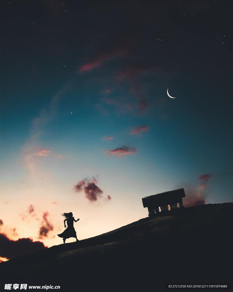 夜晚黑暗系景色
