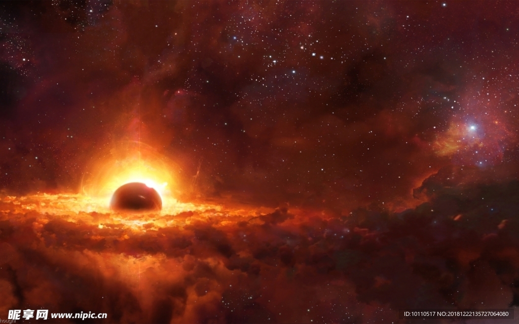 飞船   天空  星云  月球